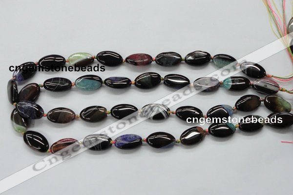 CAA491 15.5 inches 12*20mm oval agate druzy geode beads