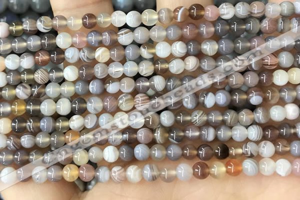 CAA4915 15.5 inches 4mm round Botswana agate beads wholesale