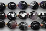 CAA493 15.5 inches 12mm flat round agate druzy geode beads