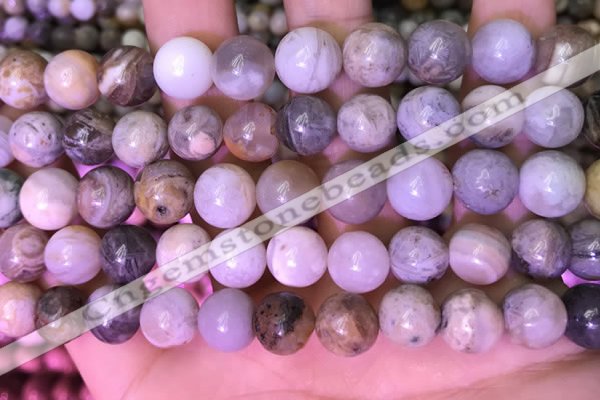 CAA4942 15.5 inches 10mm round bamboo leaf agate beads wholesale