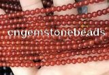 CAA4946 15.5 inches 4mm round red agate beads wholesale