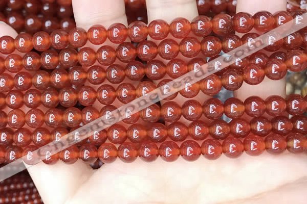 CAA4947 15.5 inches 6mm round red agate beads wholesale