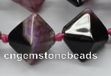 CAA495 15.5 inches 20*20mm pyramid agate druzy geode beads