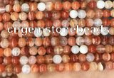 CAA5001 15.5 inches 6mm round red botswana agate beads wholesale