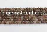 CAA5010 15.5 inches 6mm faceted round flower agate beads