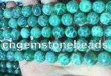 CAA5023 15.5 inches 10mm round green dragon veins agate beads