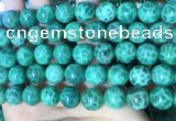 CAA5024 15.5 inches 12mm round green dragon veins agate beads