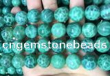 CAA5025 15.5 inches 14mm round green dragon veins agate beads