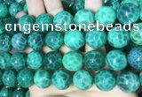 CAA5026 15.5 inches 16mm round green dragon veins agate beads