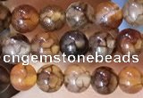 CAA5046 15.5 inches 4mm round dragon veins agate beads wholesale