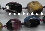 CAA505 15.5 inches 18*20mm faceted nuggets agate druzy geode beads