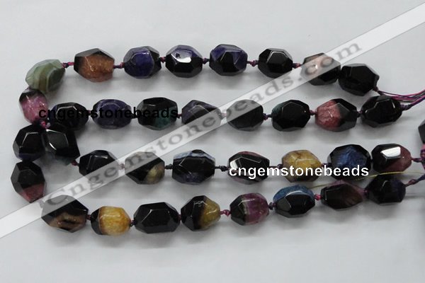 CAA505 15.5 inches 18*20mm faceted nuggets agate druzy geode beads