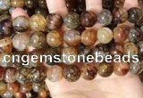 CAA5051 15.5 inches 14mm round dragon veins agate beads wholesale