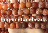 CAA5075 15.5 inches 14mm round red dragon veins agate beads