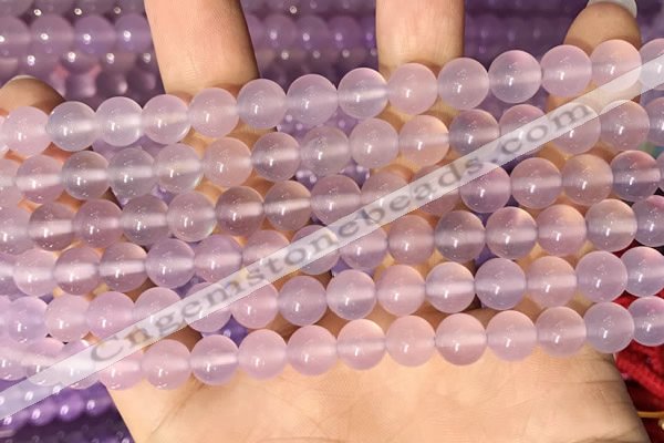 CAA5082 15.5 inches 8mm round purple agate beads wholesale