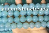 CAA5095 15.5 inches 14mm round sea blue agate beads wholesale