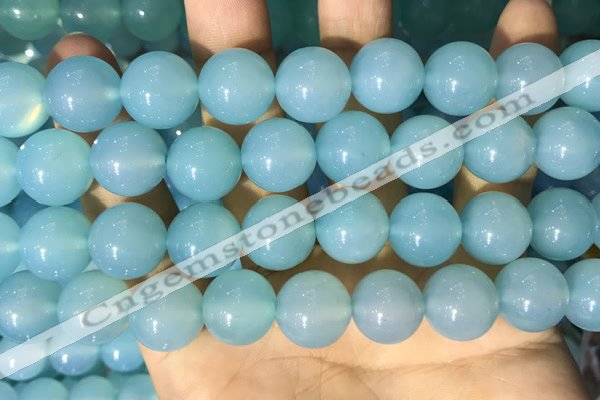 CAA5095 15.5 inches 14mm round sea blue agate beads wholesale