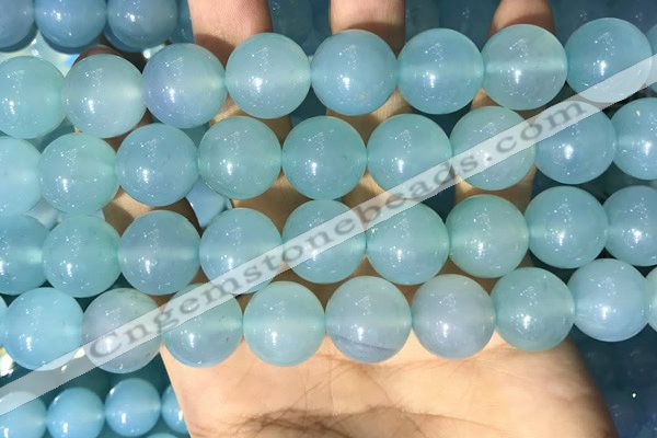 CAA5097 15.5 inches 18mm round sea blue agate beads wholesale