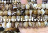 CAA5106 15.5 inches 10*14mm rondelle striped agate beads