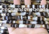 CAA5116 15.5 inches 8*33mm rice striped agate beads wholesale