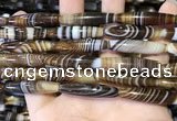 CAA5117 15.5 inches 8*33mm rice striped agate beads wholesale