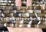 CAA5126 15.5 inches 8*20mm tube striped agate beads wholesale