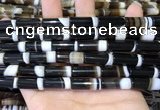 CAA5128 15.5 inches 8*20mm tube striped agate gemstone beads