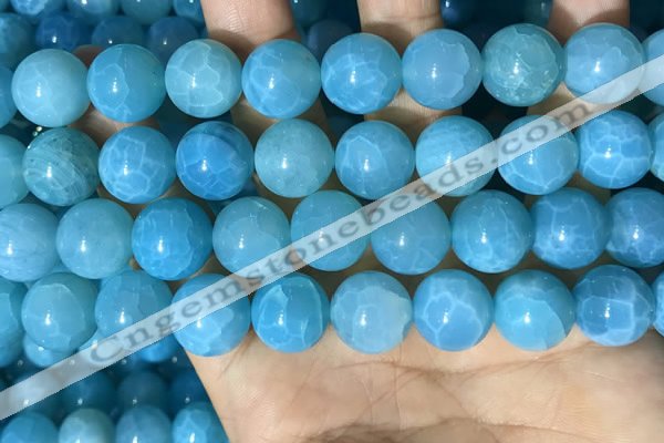 CAA5146 15.5 inches 14mm round dragon veins agate beads wholesale