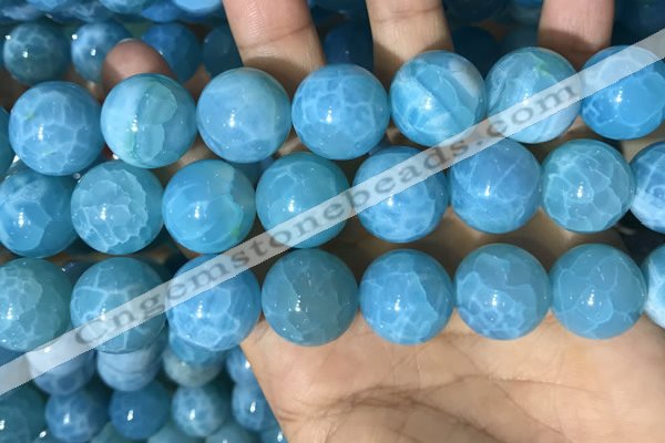 CAA5148 15.5 inches 18mm round dragon veins agate beads wholesale