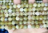CAA5157 15.5 inches 6mm faceted round banded agate beads