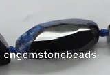 CAA516 20*25mm – 20*35mm faceted nuggets agate druzy geode beads