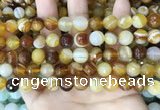 CAA5171 15.5 inches 6mm faceted round banded agate beads