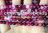 CAA5185 15.5 inches 6mm faceted round banded agate beads