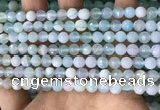 CAA5220 15.5 inches 6mm faceted round banded agate beads