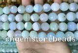 CAA5223 15.5 inches 12mm faceted round banded agate beads