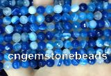 CAA5227 15.5 inches 6mm faceted round banded agate beads