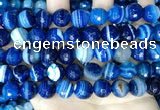 CAA5230 15.5 inches 12mm faceted round banded agate beads