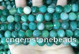 CAA5236 15.5 inches 10mm faceted round banded agate beads