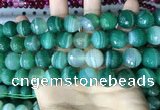 CAA5238 15.5 inches 14mm faceted round banded agate beads