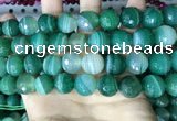 CAA5239 15.5 inches 16mm faceted round banded agate beads