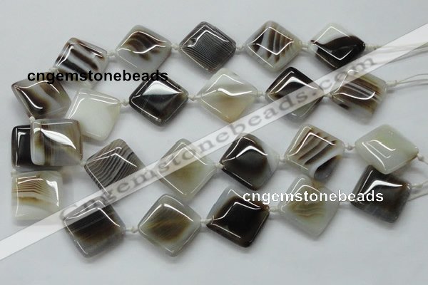 CAA524 15.5 inches 25*25mm diamond madagascar agate beads