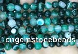 CAA5242 15.5 inches 8mm faceted round banded agate beads