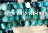 CAA5246 15.5 inches 16mm faceted round banded agate beads