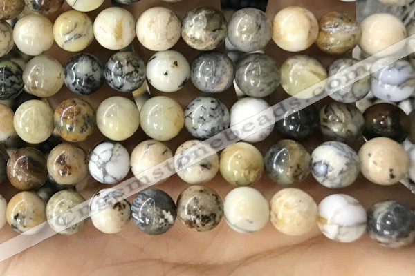 CAA5260 15.5 inches 14mm round dendrite agate beads wholesale