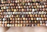 CAA5270 15.5 inches 4mm round natural red crazy lace agate beads