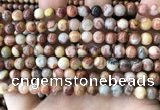 CAA5271 15.5 inches 6mm round natural red crazy lace agate beads