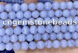 CAA5277 15.5 inches 8mm round natural blue lace agate beads