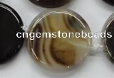 CAA528 15.5 inches 34mm flat round madagascar agate beads