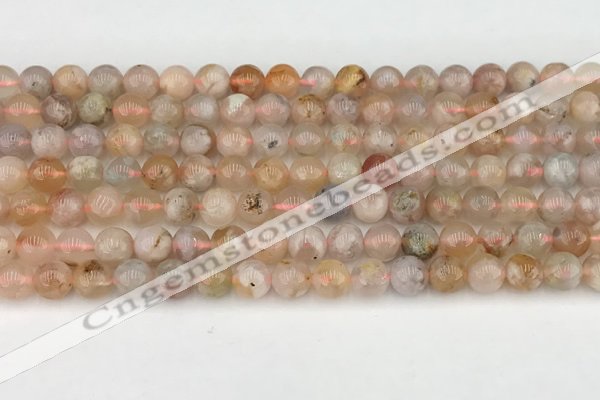 CAA5280 15.5 inches 6mm round sakura agate gemstone beads