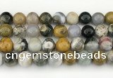 CAA5334 15.5 inches 12mm round ocean agate beads wholesale